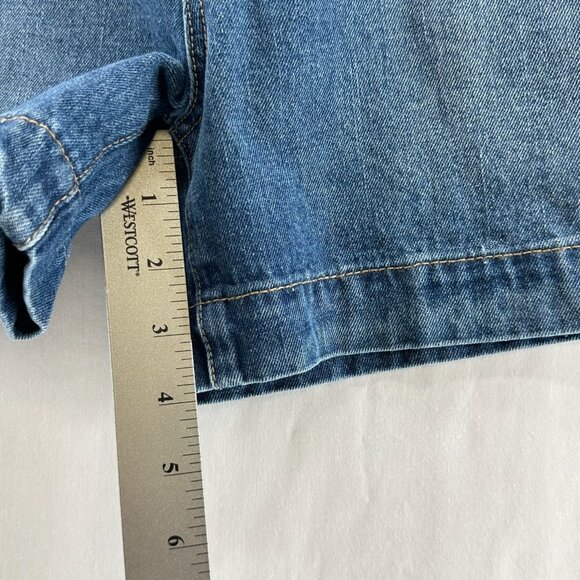 Articles of Society Mom Shorts Women 31 Denim Mid-Rise Zip Fly Medium Blue Wash - Picture 9 of 11